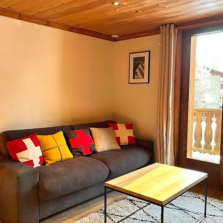 Chic And Cosy Apt With Balcony In Megève Exteriör bild