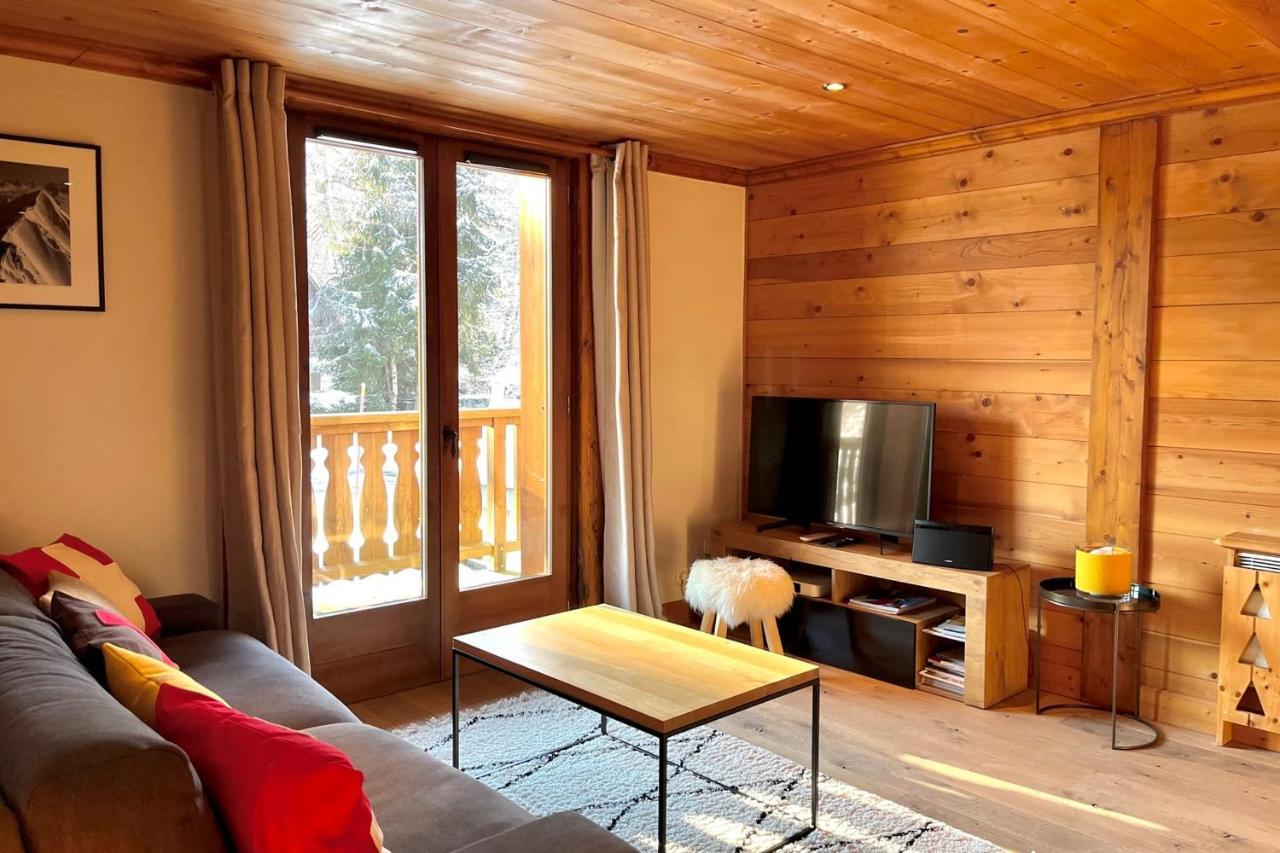 Chic And Cosy Apt With Balcony In Megève Exteriör bild